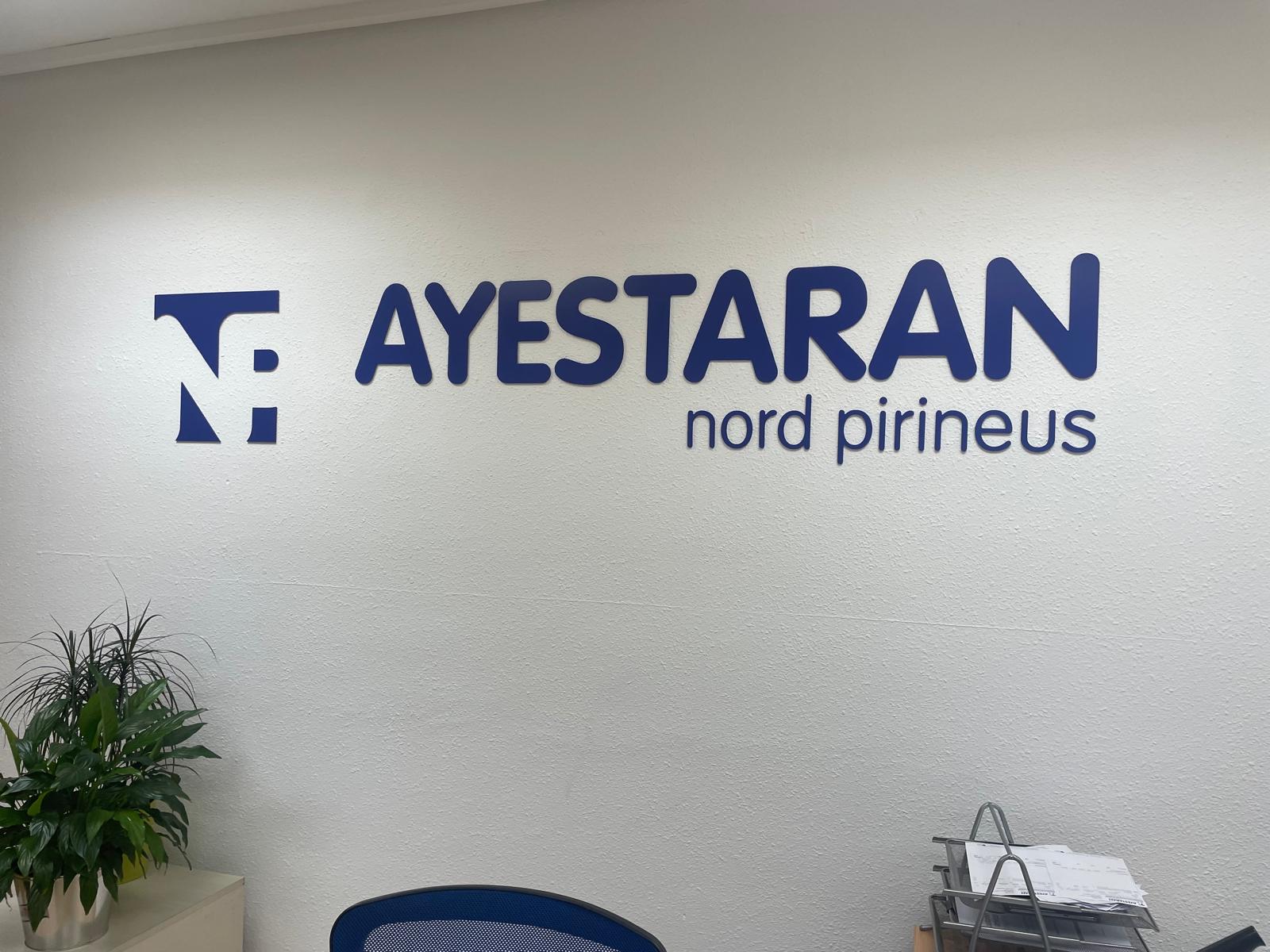 Detalle de letras corpóreas — Ayestaran